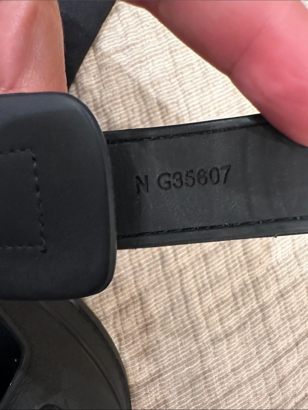 CHANEL Dad- Black Rubber Double-Strap Sandals